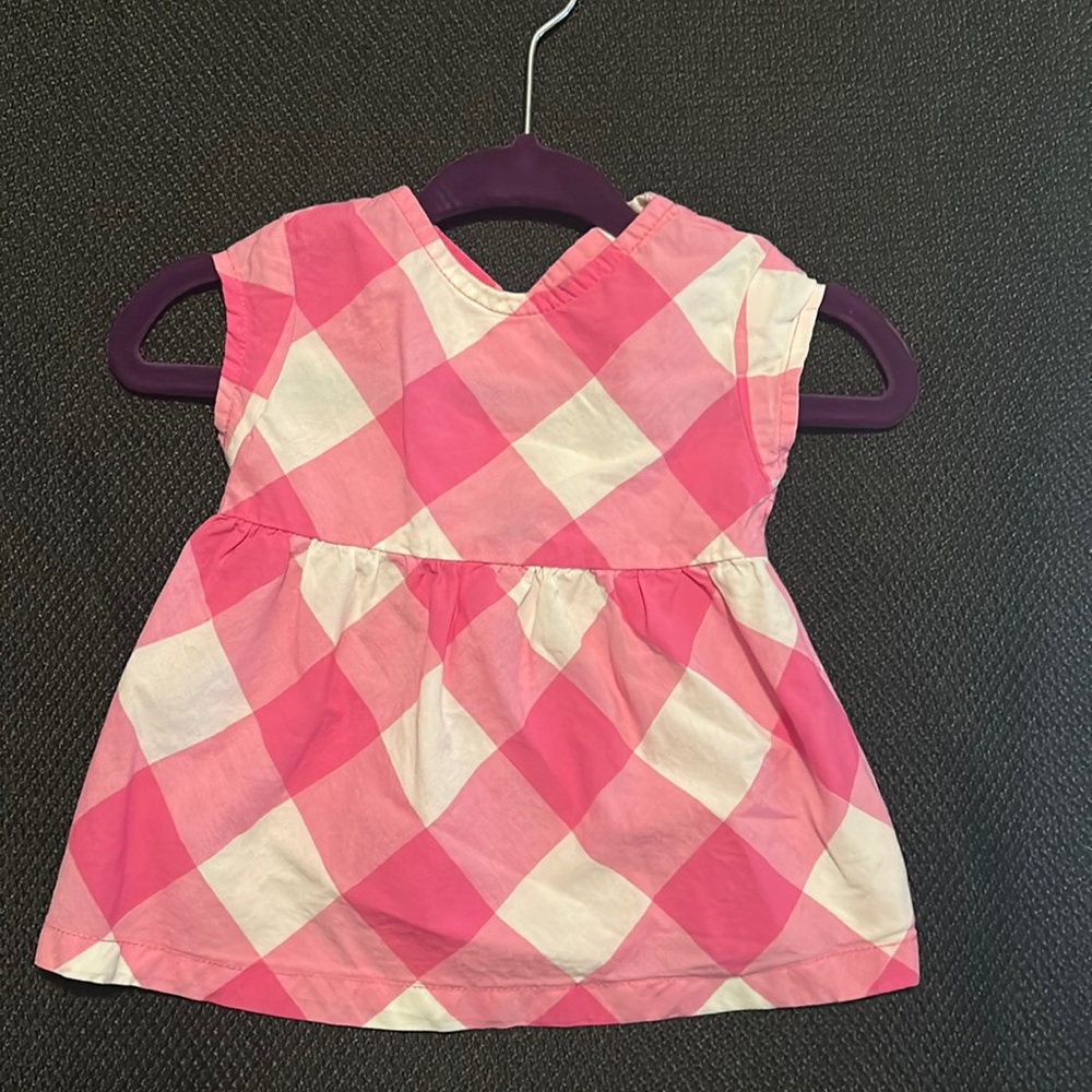 Pink gingham sundress